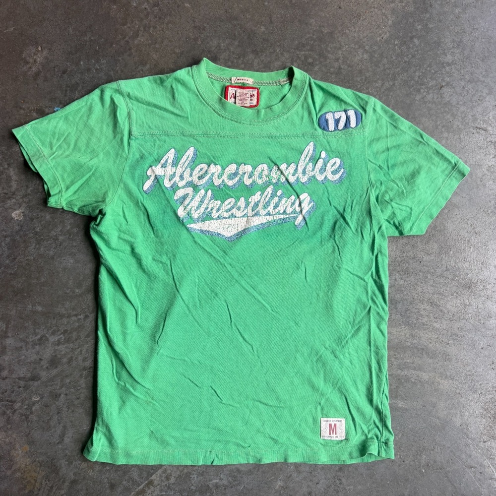 Vintage Abercrombie Wrestling Single Stitch Muscle '71 Men Medium 18x23 Baby Tee